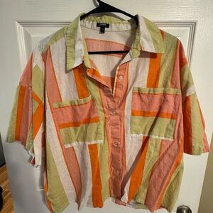 Express Multicolor Boyfriend Portofino Shirt